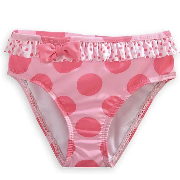 NEW-Disney Store Girls Minnie Mouse Dots with Bows 2-Piece Swimsuit size 2T - Picture 3 of 9
